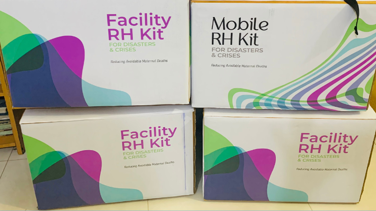 boxes of the lifesaving kits