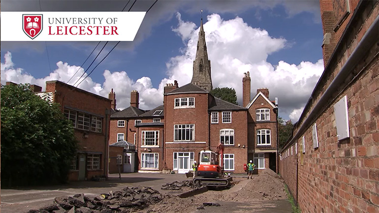 Opening shot of the video for the anniversary of Richard III's reinterment.