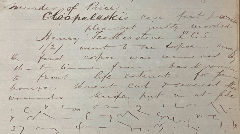 First page from Begbie’s bench book