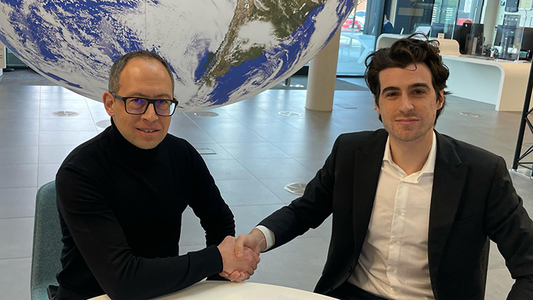 Professor Richard Ambrosi and Luca Principi, Sidereus Space Dynamics Chief Operating Officer.