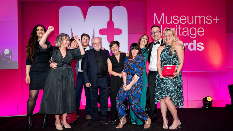Members for the Attenborough Arts Centre celebrate at the Museums + Heritage Awards.