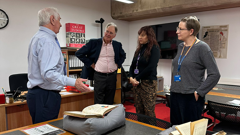 Johnny Ball visiting the the Special Collections.