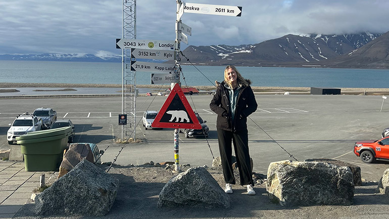 Abigail Waring in Svalbard.