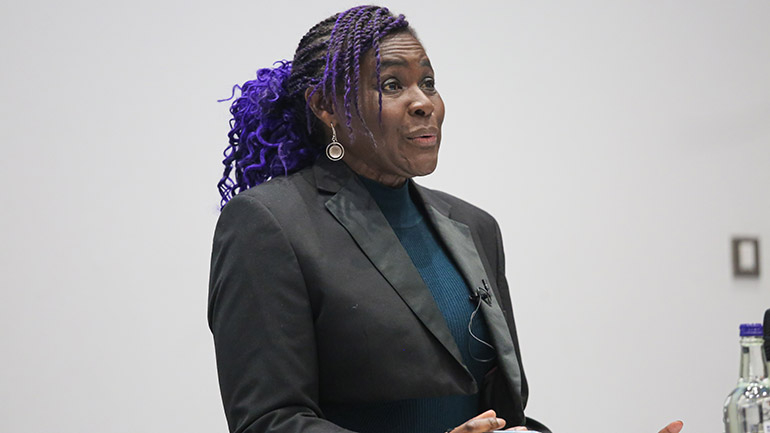 University Chancellor Dame Maggie Aderin-Pocock.