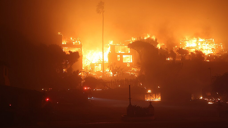 A wildfire in progress.