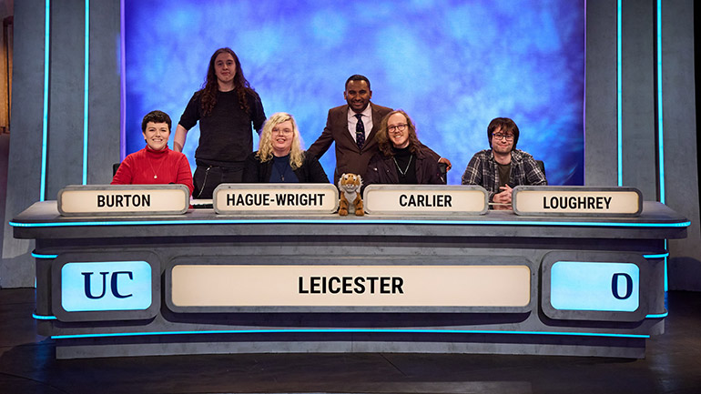 The University of Leicester team for this year's University Challenge.