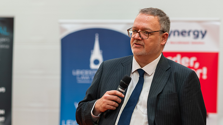 Vice President of the Law Society of England & Wales, Brett Dixon, at the Leicestershire Law Society Matrix event (Credit: Hitz Rao Photography)