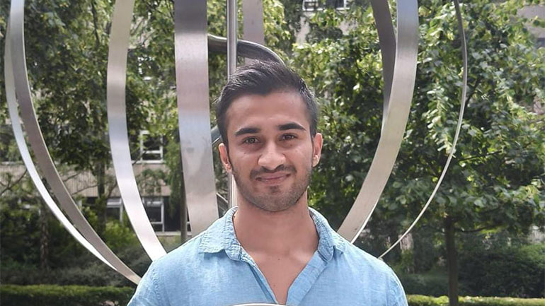 Dr Ahmad Khan who has just graduated from Leicester Medical School 