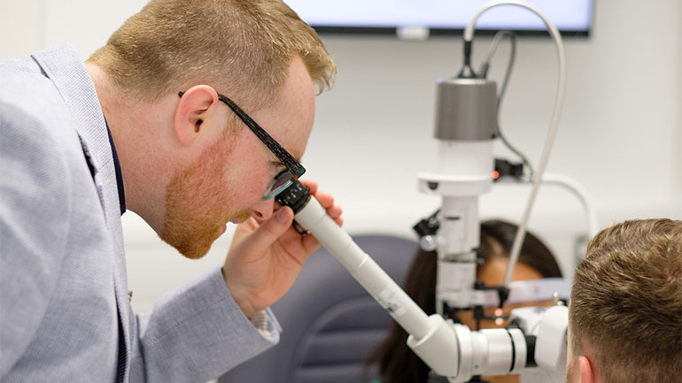 Professor Christina French using some of the new equipment