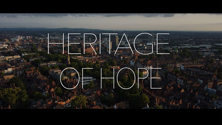 Title card for Heritage of Hope documentary.