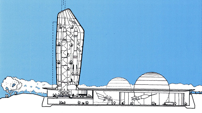 One of the initial designs for the National Space Centre. Credit: National Space Centre