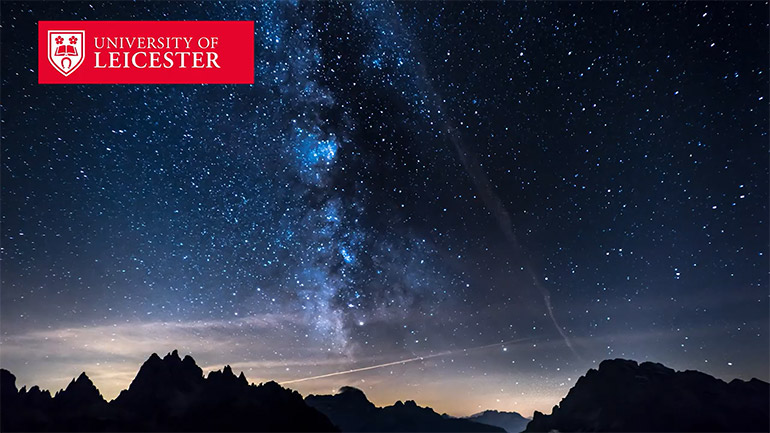 Opening shot from a video about the SMILE mission, showing the night sky.