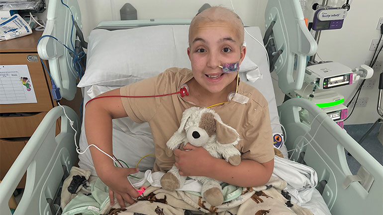 Lexi following her transplant operation