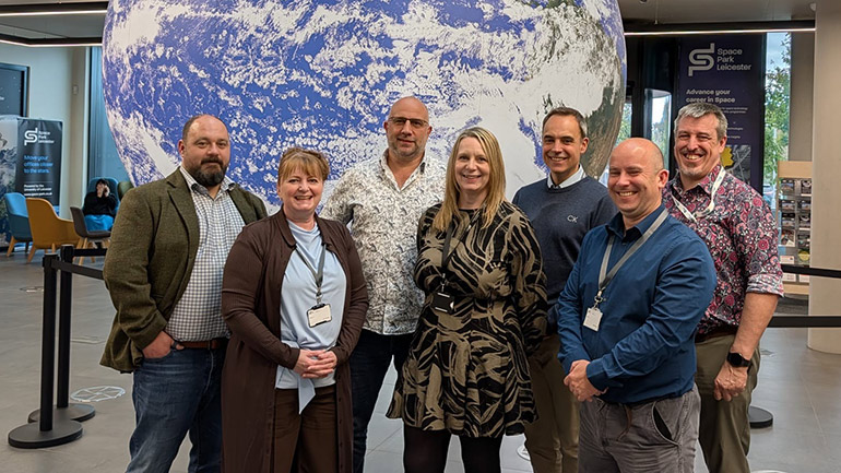 Members of the IDE Systems team at Space Park Leicester.