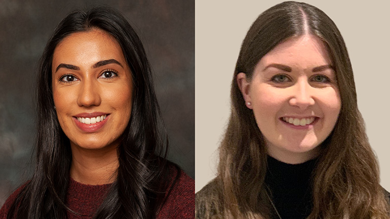 Dr Jasmine Kaur Sandhu and Dr Michaela Mooney from the University of Leicester School of Physics and Astronomy.