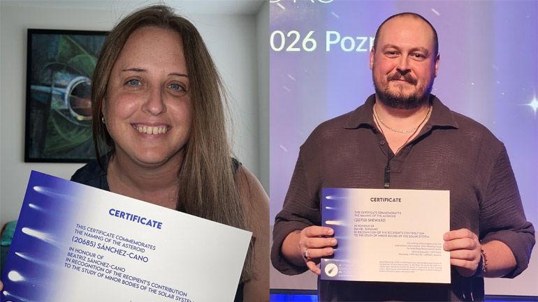 L-R: Dr Sánchez-Cano and Dr Daniel Sheward.