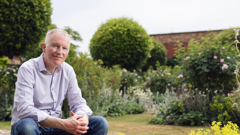 Local author Tim Relf, the first poet-in-residence at the University of Leicester Botanic Garden.