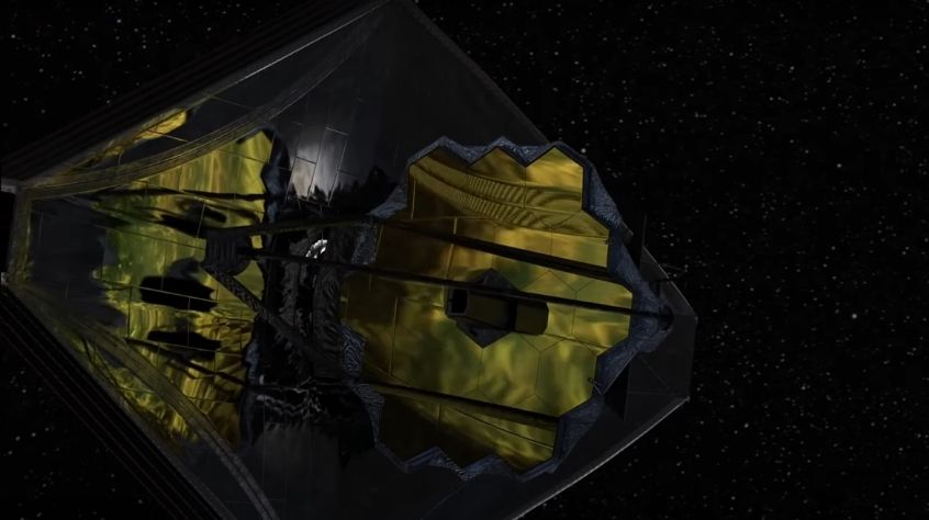 Artist's impression of the James Webb Space Telescope in space.