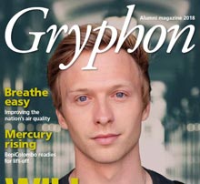 Front cover of Gryphon - the University of Leicester alumni magazine 2018