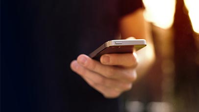 a person using a smartphone