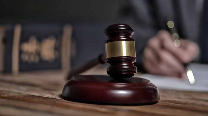 Gavel on a table