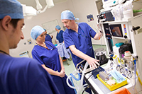 medical staff using equipment