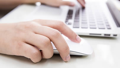 Person using a laptop