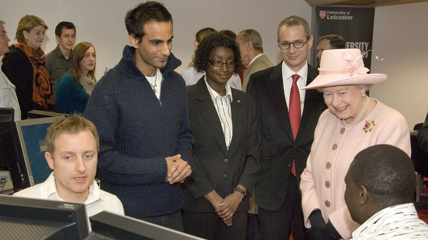 Her Majesty The Queen speaking with people