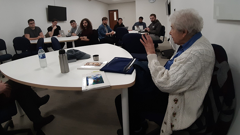 Ruth’s last visit to the University of Leicester, 26 November 2019.