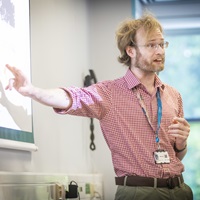 Dr Povey delivering a lecture