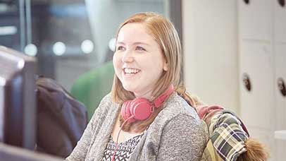 a student in the research degrees workspace
