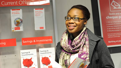 Student in a bank