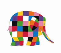 Elmer the multi-coloured  elephant