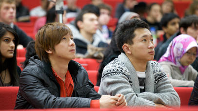 International Students in a lecture theatre