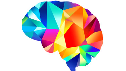 Illustration of a colourful brain