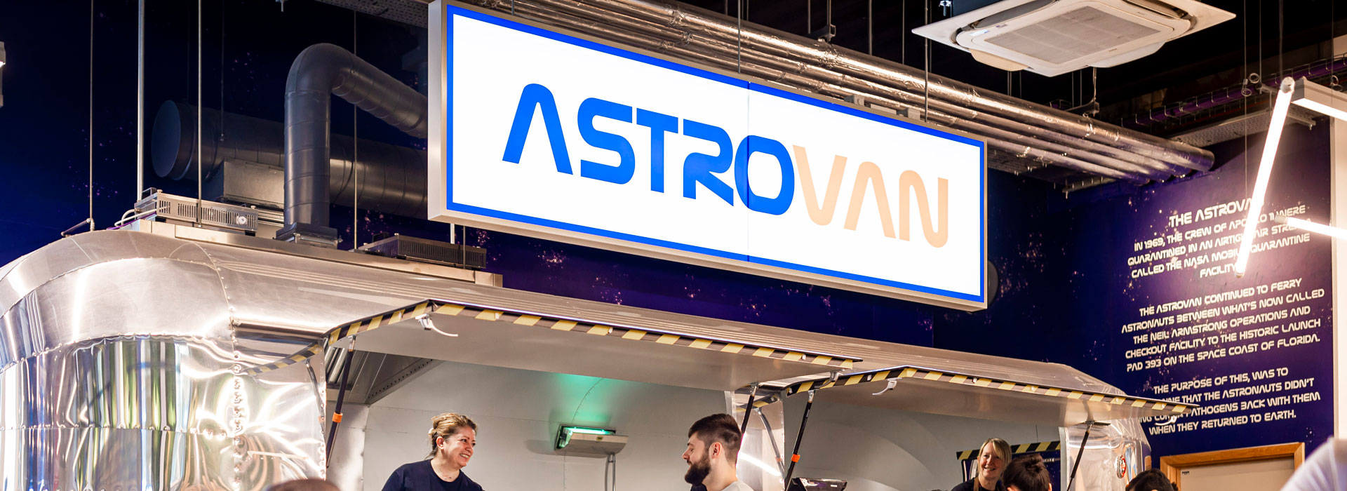Astrovan in Students' Union on Leicester campus