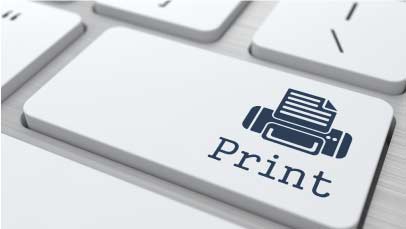 A print key on a keyboard