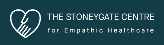Green logo which reads?: 'the stoneygate centre for empathic healthcare'
