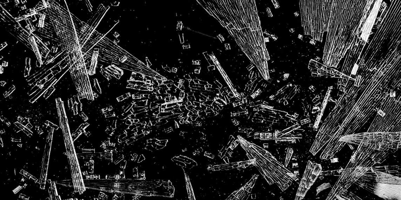 abstract image of smashed glass