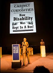 Mat Fraser at a lectern