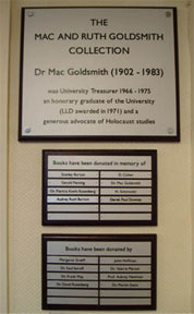 plaque showing supporters names