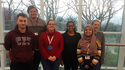 Members of the Hopkinson group posing for a photo.