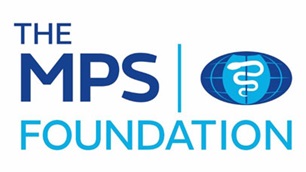 Logo with different shades of blue which reads The MPS Foundation.