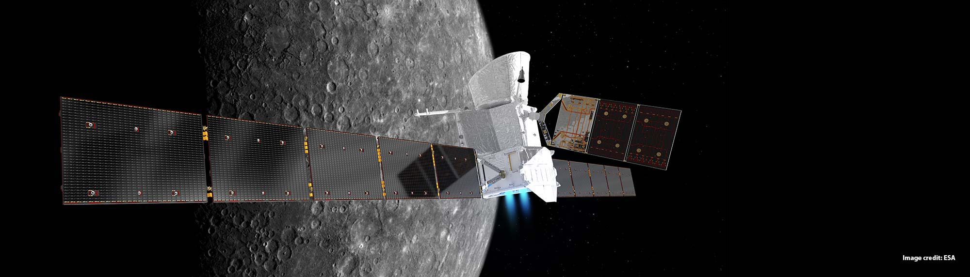 Artist's impression of Bepicolombo at Mercury