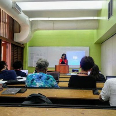 Sonjah Stanley Niaah (UWI Mona) presenting her paper: 'Of Memory, Prisons, Profit and Crimes of the Jamaican State'