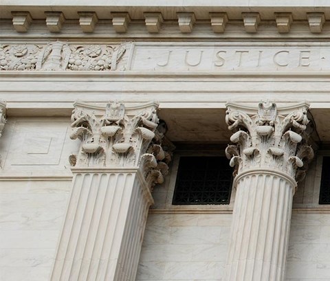 Pillars of a court building