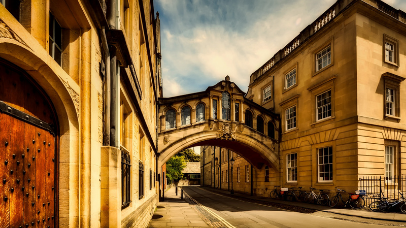 Sunny street in Oxford
