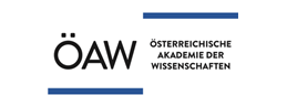 Logo for Heritage Science Austria featuring the acronym ÖAW with a blue underline and the full name across three lines in German with a blue line above