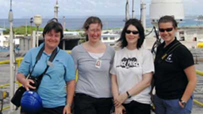 Group of scientists on expedition