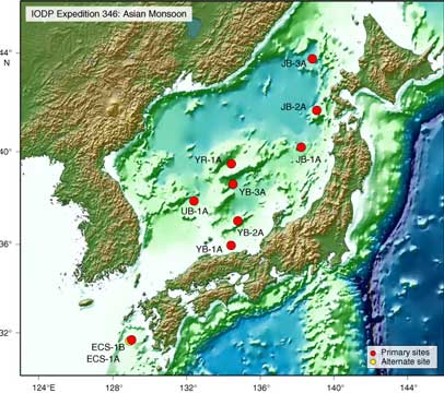 Expedition 346 map